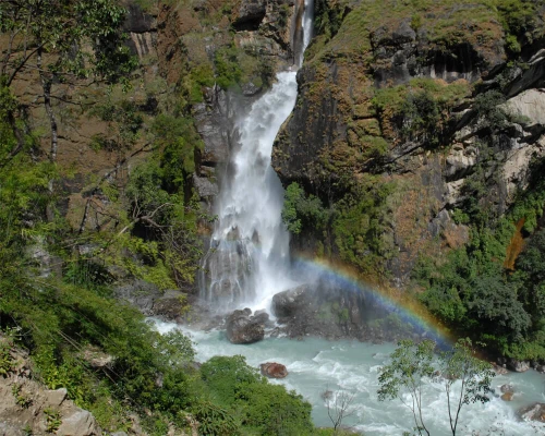 Chyamje Water Fall In Annapurna Circuit Trek
