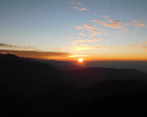 Early Morning Sunrise View From Poon Hill During Khopra Trek
