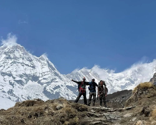 Enjoying With Nature During Trekking