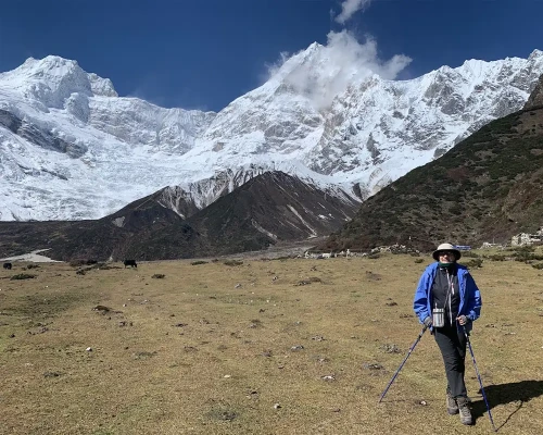 From Pungen Gompa With The Background Of Nadi Chuli And Mt Manaslu
