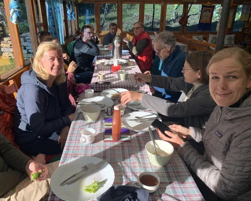 Guest Are Having Breakfast In Manaslu Trek