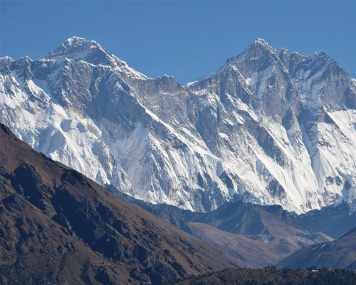 Highest Mountains In The Worlds Mt Everest And Lotse