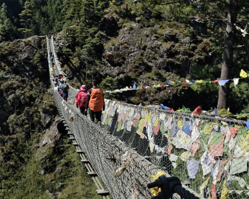 Hillary Bridge Nearby Namche Bazar 