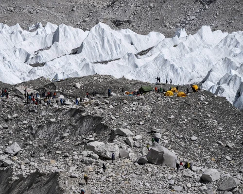 Khumbu Glaciar Near By Everest Base Camp