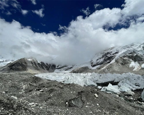 Khumbu Ice Fall, Picture From Everest Base Camp