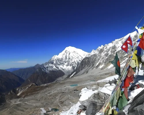 Langtang And Lower Valey View From Yala Peak