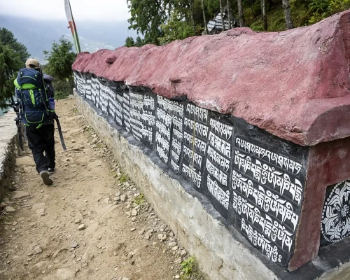Mani Wall During Ama Dablam Base Camp Trek