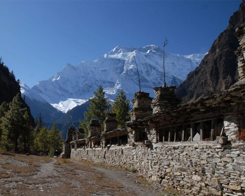 Mani Walls In Annapurna Circuit Trek