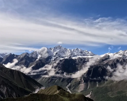 Mt Ganchenpo View From Kyanjin 