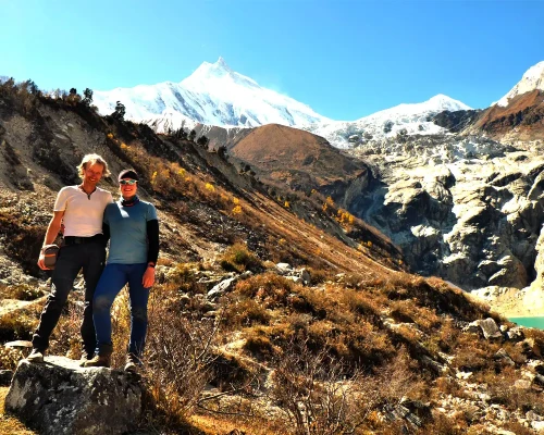 On The Way To Birendra Lake With Manaslu View