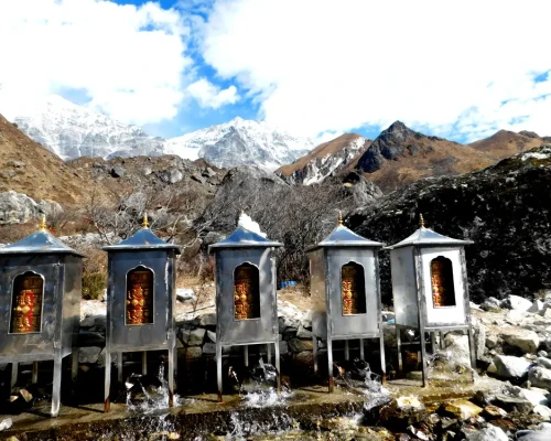 Prayer Wheels In Kyanjin Gompa