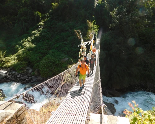 Suspenssion Bridge During Trek