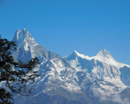 The View Of Mt Fistail And Annapurna South From Mohare Danda Trek